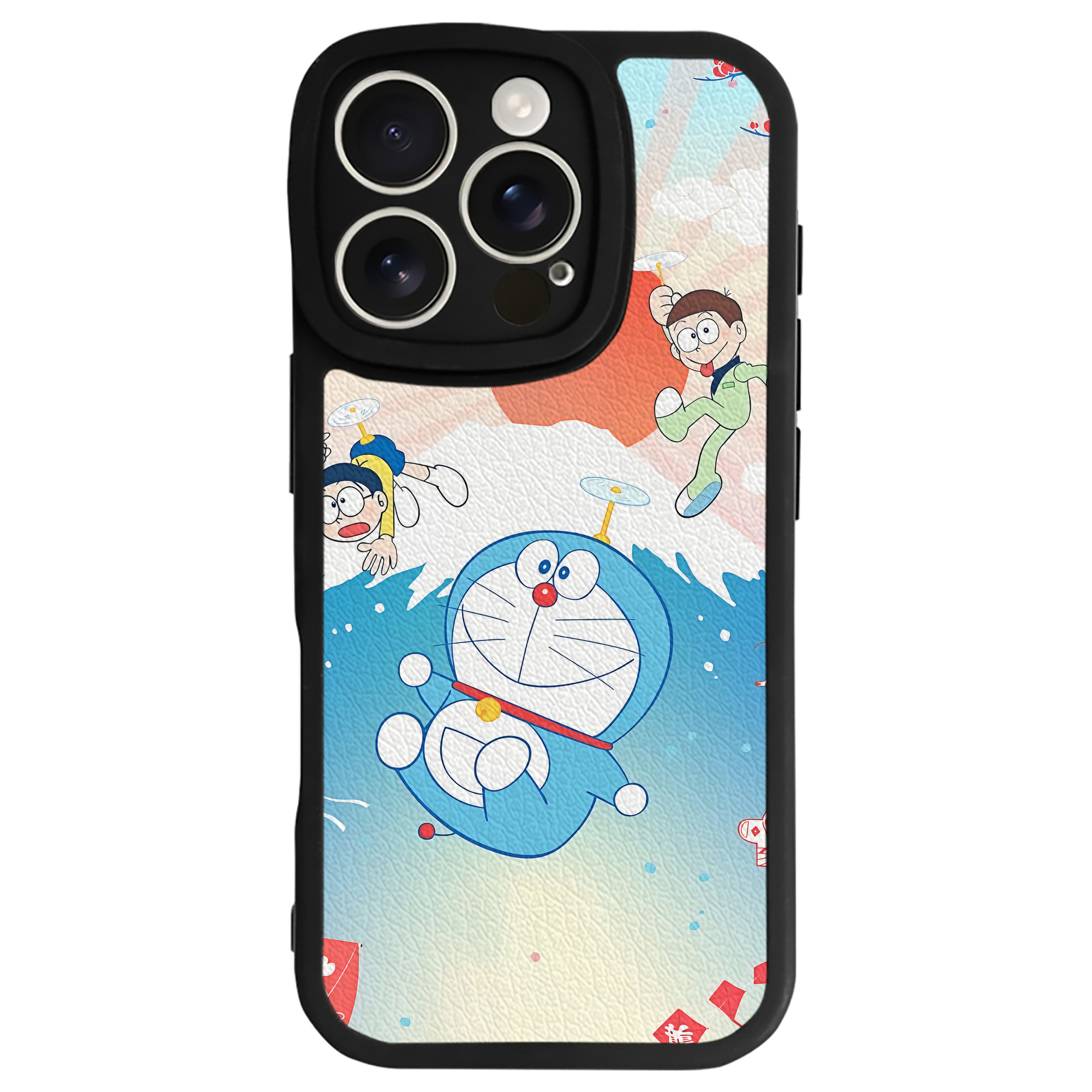 （画像用） ドラえもん Doraemon 【iPhone 16シリーズ対応】シリコンスマホケース（レザー調） 材質：シリコン
